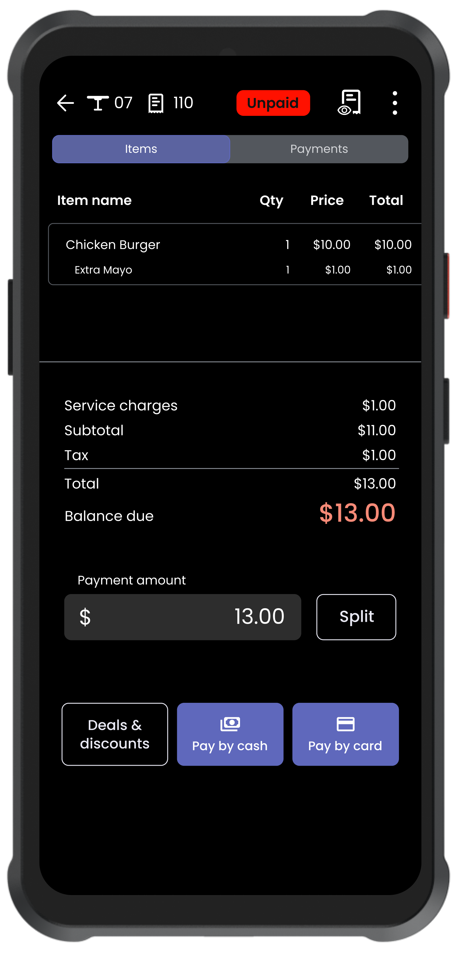 Mobile view